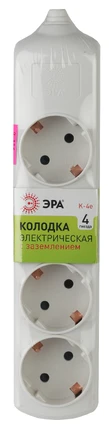Розеточный блок на 4 поста Эра K-4e C0045323