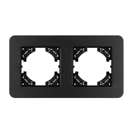 Рамка на 2 поста FRM-AKIRY-SFAL-2-BK Arlight 049738