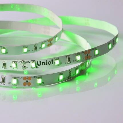 Светодиодная лента 12V Зелёный 4,8W/m 5m Uniel UL-00004360