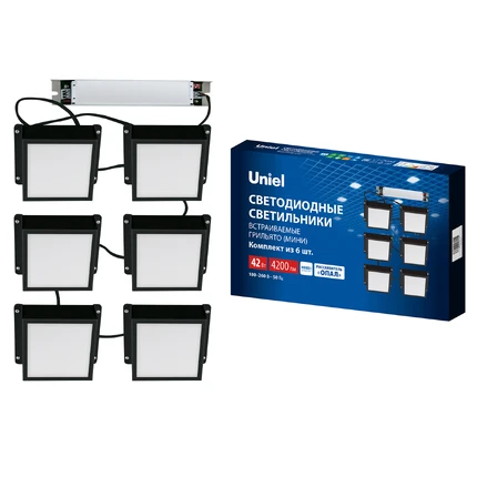 Комплект светодиодных панелей (6шт) Uniel GRILYATO MINI UL-00012834