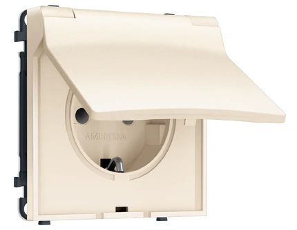 Розетка с/з со шторками и крышкой IP44 Ambrella Volt SIGMA MS248010