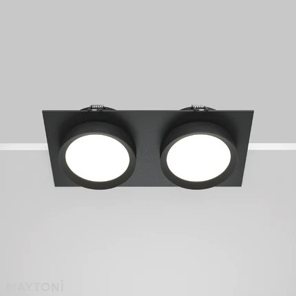 Точечный встраиваемый светильник Maytoni HOOP DL086-02-GX53-SQ-B