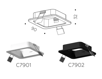 Корпус светильника встраиваемый для насадок Ambrella light DIY SPOT C7902