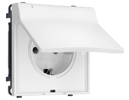 Розетка с/з со шторками и крышкой IP44 Ambrella Volt SIGMA MS828010