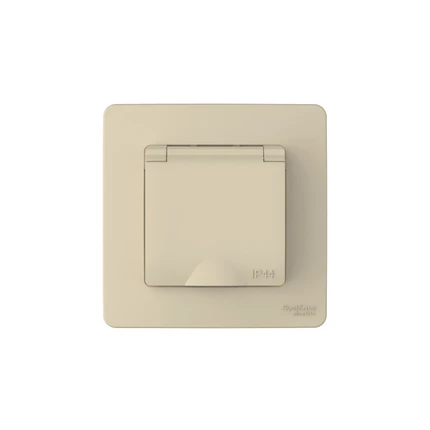 Розетка с/з со шторками и крышкой IP44 Systeme Electric BLANCA BLNRS441117