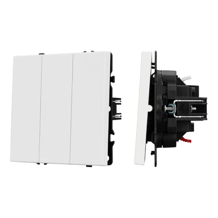 Выключатель трёхклавишный SWT-NOBE-MK03-SFPL-WH Arlight 061801