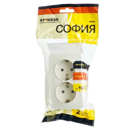 Розетка с/з Stekker СОФИЯ 49497