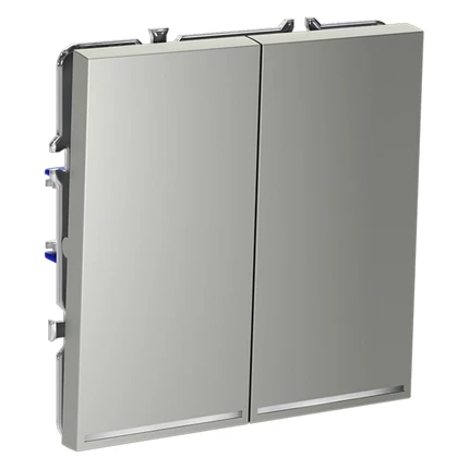 Переключатель проходной двухклавишный с подсветкой VOLTUM S70 VLS020405