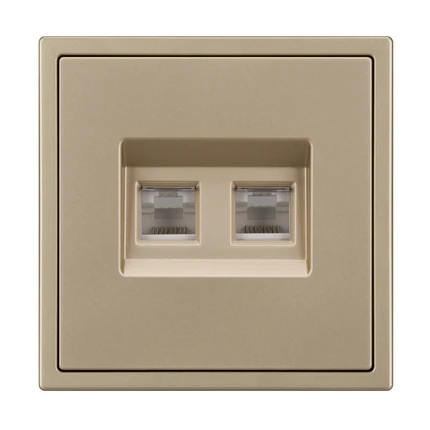 Розетка телефонная RJ-11 NOBE SCT-MTL2-SFPL-GD Arlight 054310(1)
