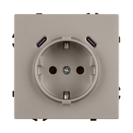Розетка с/з со шторками + USB SCT-NOBE-MUCC-SFPL-CA Arlight 061814