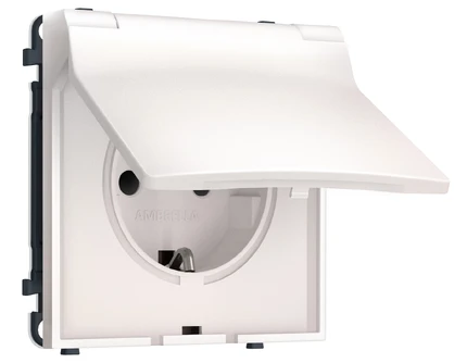 Розетка с/з со шторками и крышкой IP44 Ambrella Volt SIGMA MS208010