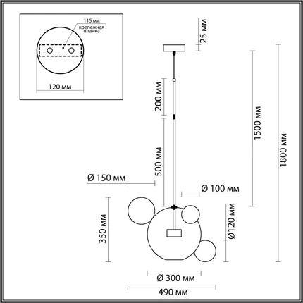 Подвесной светильник Odeon Light BUBBLES 4802/12LA