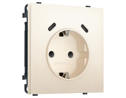 Розетка с/з со шторками + USB Ambrella Volt SIGMA MS250510