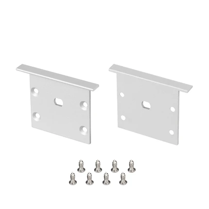 Комплект заглушек для LINIA45-F-TRAY серебристых с отверстием (2шт) Arlight 062740