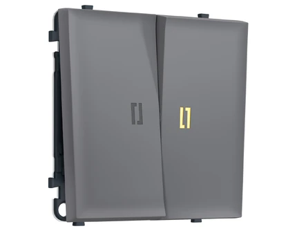 Выключатель проходной двухклавишный с подсветкой Ambrella Volt SIGMA MS864030