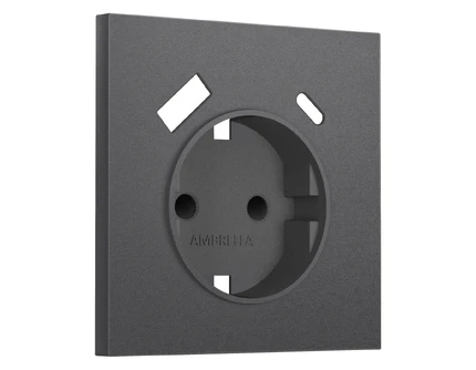 Лицевая панель для розетки с/з со шторками + USB Ambrella Volt SIGMA SP6600