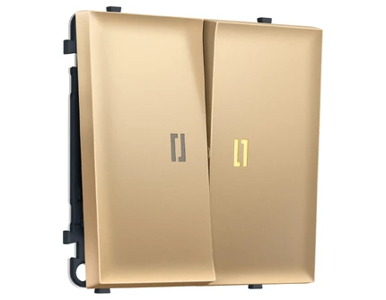 Выключатель проходной двухклавишный с подсветкой Ambrella Volt SIGMA MS884030