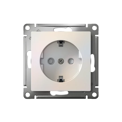 Розетка с/з со шторками Systeme Electric ATLASDESIGN ATN000445S