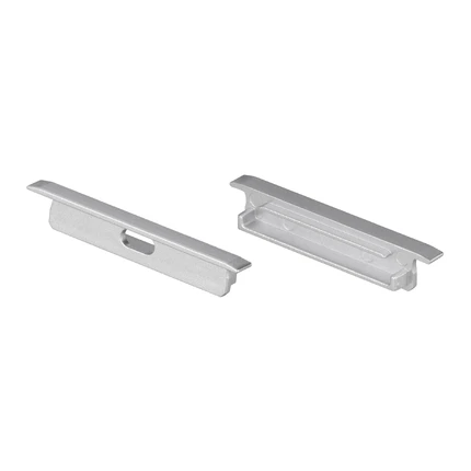 Комплект заглушек для SL-LINIA40-F-H9 серебристых с отверстием + глухая (2шт) Arlight 064789