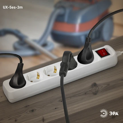 Удлинитель на 5 постов Эра UX-5es-3m Б0035757