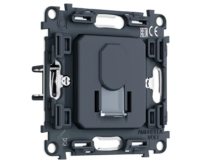 Механизм розетки интернет RJ-45 Ambrella Volt QUANT PRO PR185