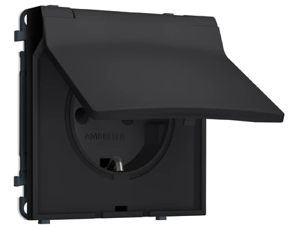 Розетка с/з со шторками и крышкой IP44 Ambrella Volt SIGMA MS988010