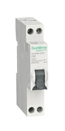 Выключатель автоматический дифференциального тока Systeme Electric CITY9 SET C9D38632