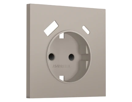 Лицевая панель для розетки с/з со шторками + USB Ambrella Volt SIGMA SP3700