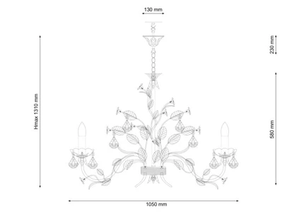 Подвесная люстра Lucia Tucci Fiori di rose 1770.10
