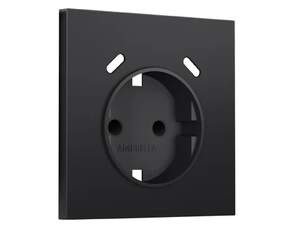 Лицевая панель для розетки с/з со шторками + USB Ambrella Volt SIGMA SP8105