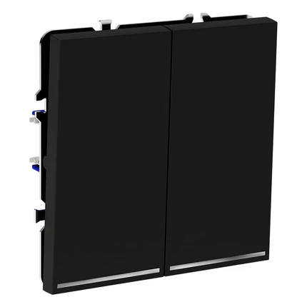 Переключатель проходной двухклавишный с подсветкой VOLTUM S70 VLS020408