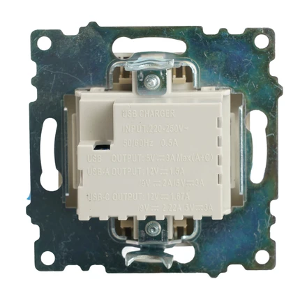 Розетка USB + type C Stekker КАТРИН 50053