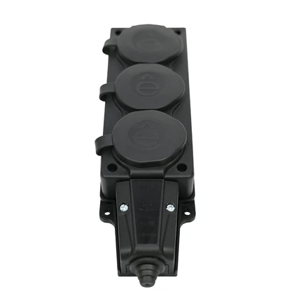 Розеточный блок на 3 поста Systeme Electric MULTISET MST4103BK