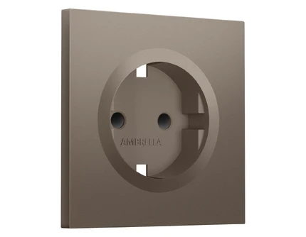 Лицевая панель для розетки с/з со шторками Ambrella Volt SIGMA SP6370