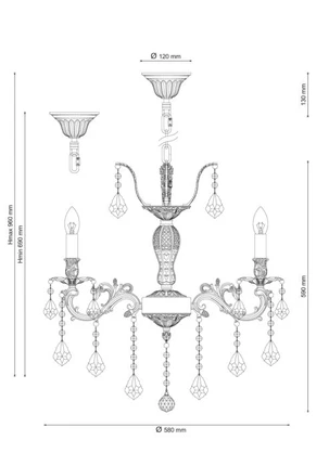 Подвесная люстра Lucia Tucci BARLETTA 122.6 antique