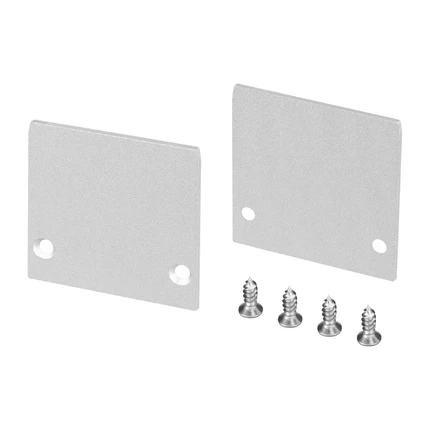 Комплект заглушек для LINE-3535-TRAY, LINIA32-FANTOM-TRAY серебристых (2шт) Arlight 062199