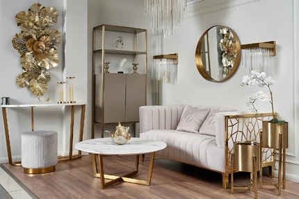 Банкетка Garda Decor GY-BEN8143GOLD-LG